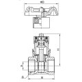 brass gate valve with lockable handwheel